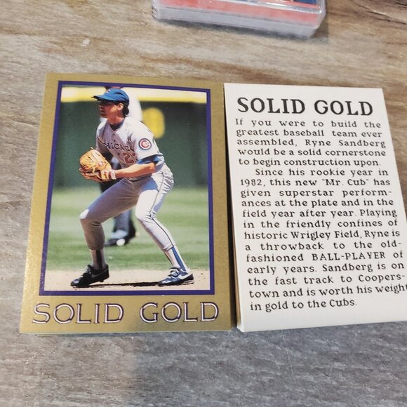 Chicago Cubs Ryne Sanberg Lot Of 65 Baseball Cards 1989 Solid Gold Grand Slam - Picture 9 of 9